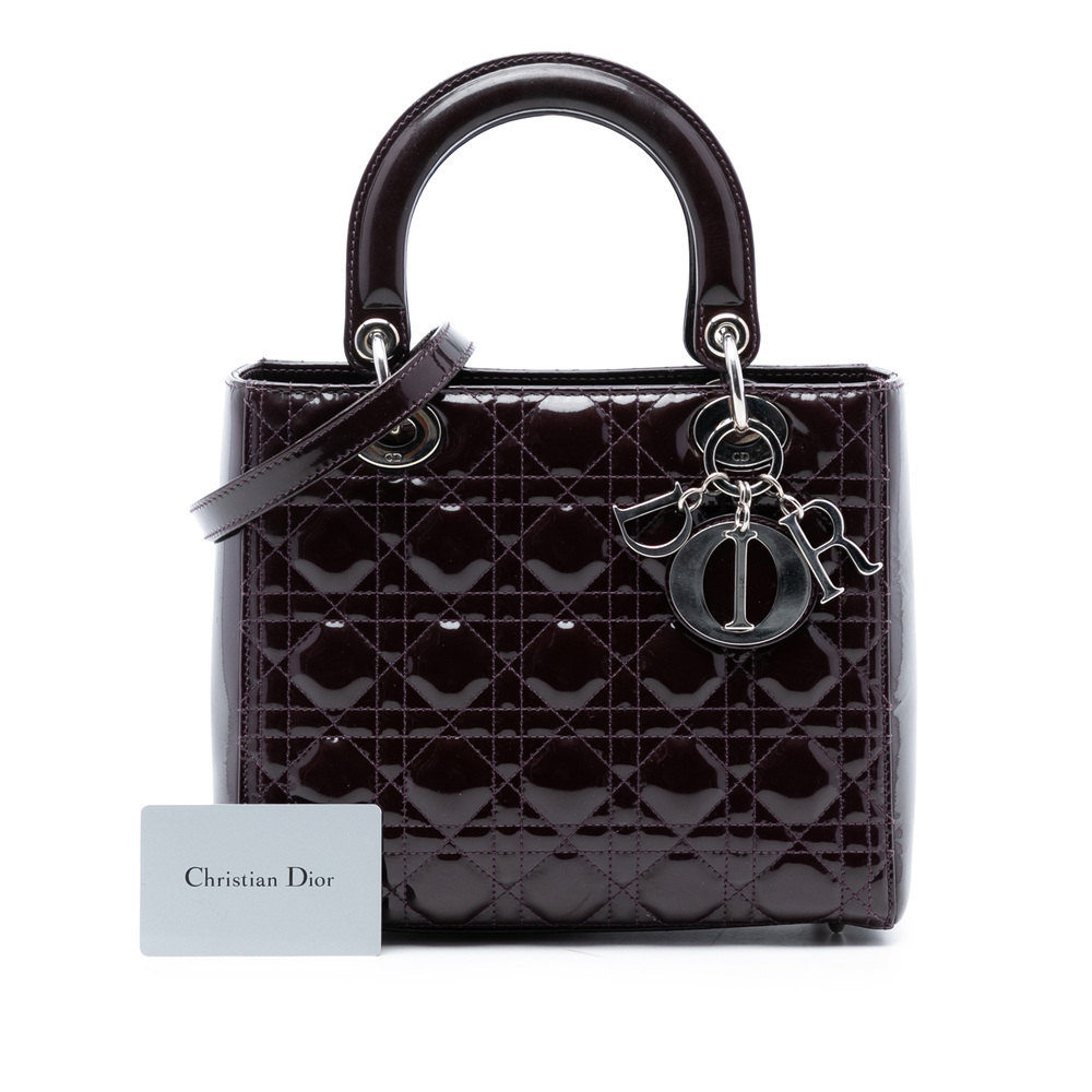 Pre-Loved Dior Medium Patent Cannage Lady Dior - Picture 8 of 8